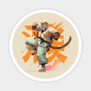 karate tiger Magnet